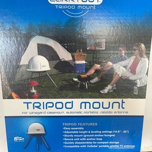Tripod Mount for Portable Satellite Antenna - White